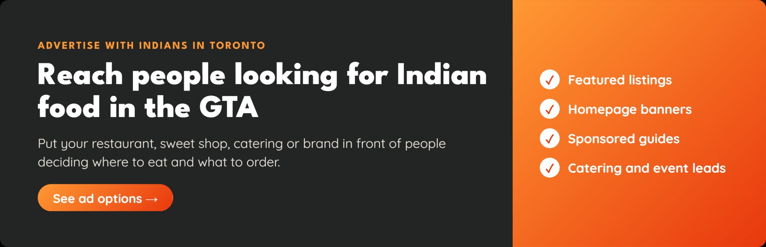 Advertise with Indians in Toronto