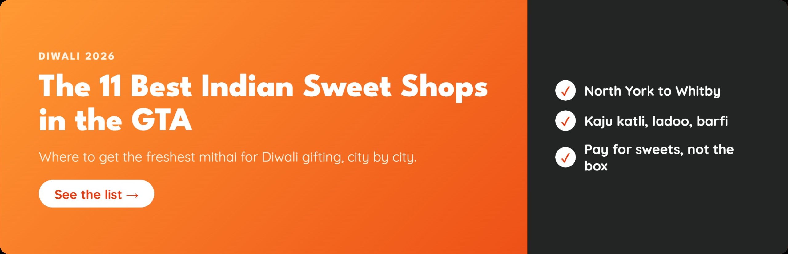 The 11 best Indian sweet shops in the GTA for Diwali 2026